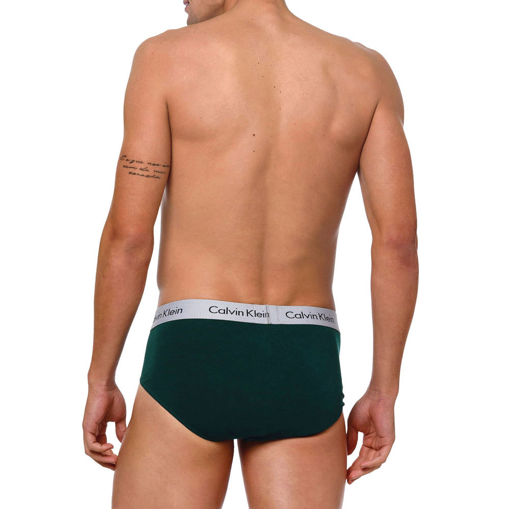 Kit C/3 Cuecas Calvin Klein Underwear Brief Multi - U2661 - Branca