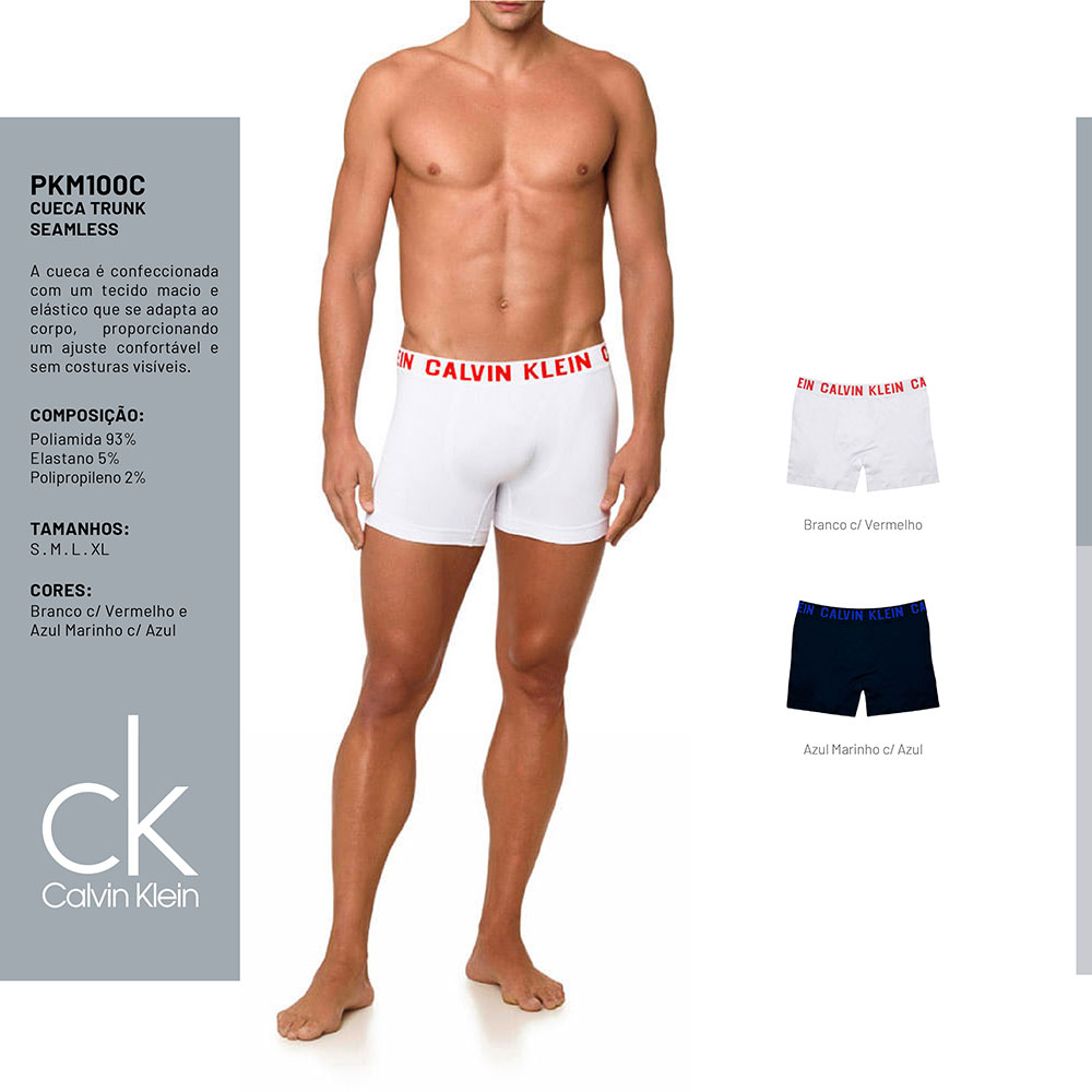 Kit 6 Cuecas Trunk Poliamida Seamless Calvin Klein CK – Mais Estylo