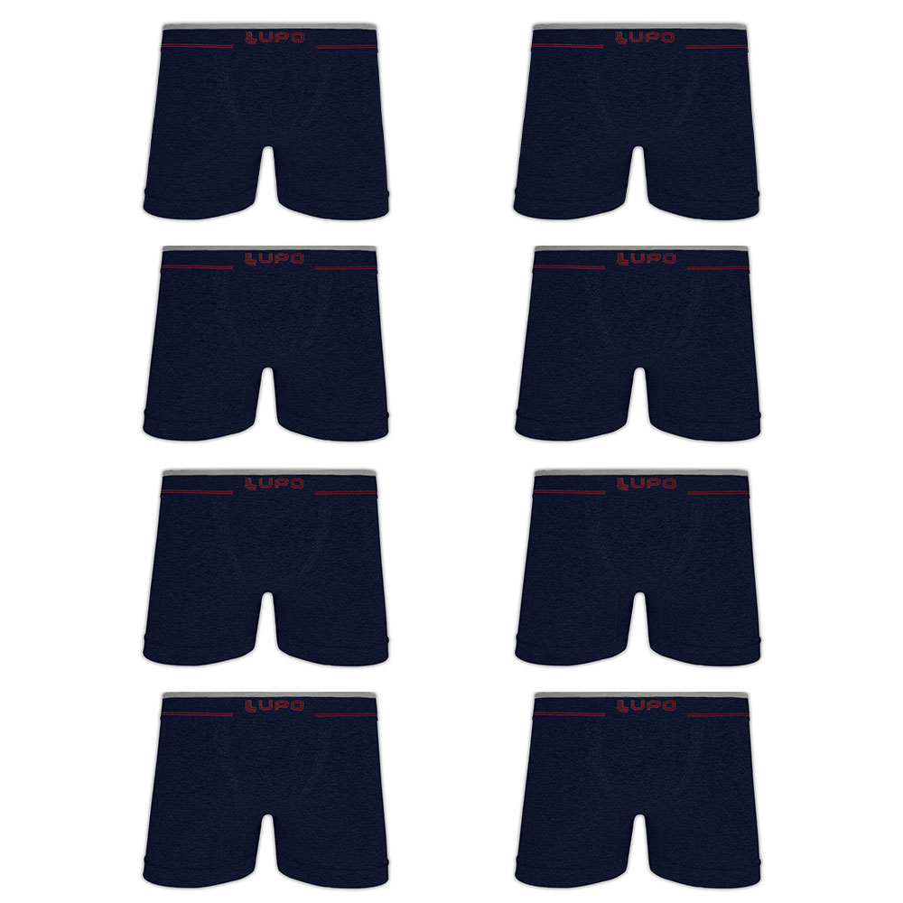 00733-004-2800 - Cueca Lupo Boxer Fio Texturizado a Ar Kit 8