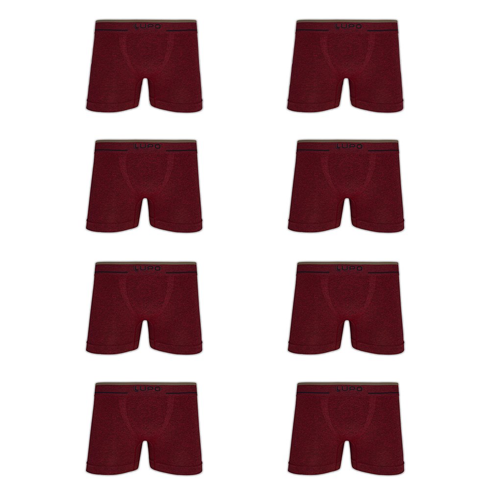 00733-004-5903 - Cueca Lupo Boxer Fio Texturizado a Ar Kit 8